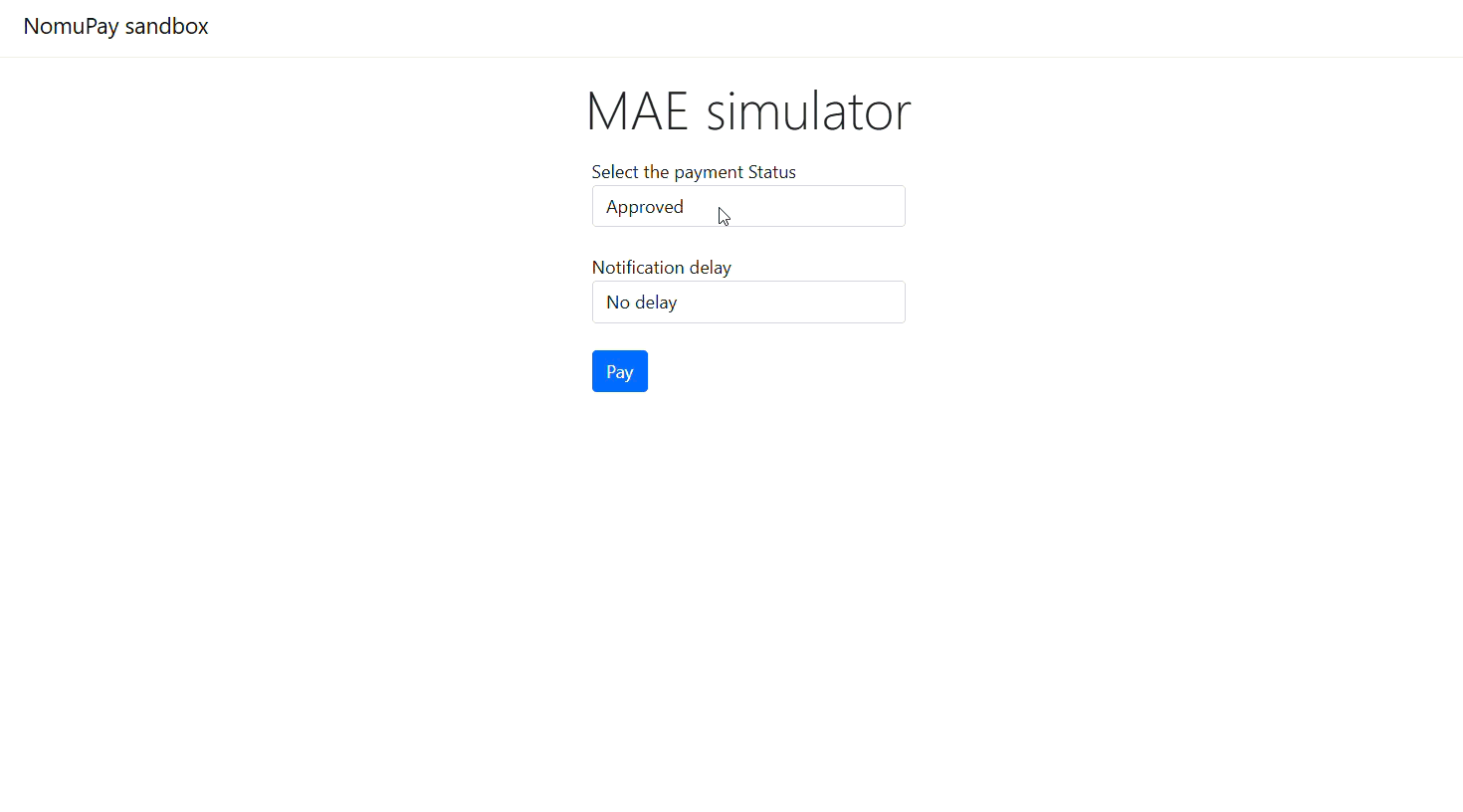 How to complete sandbox alternative
payment